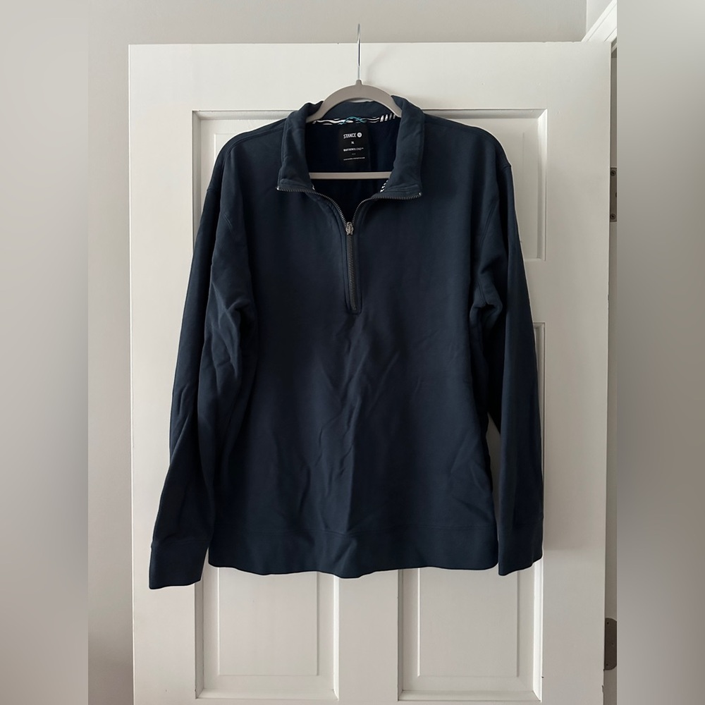 Stance Shelter 1/2 Zip Butter Blend Long Sleeve Pullover Sweater